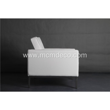 white leather knoll sofa one seat